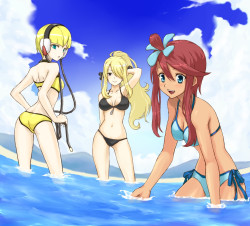 delicious-hentai:  Playing in the water [Trainer]