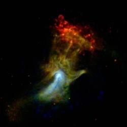 space-pics:  In Honor of the World Cup: The Hand of God Nebula [1041 x 1041]