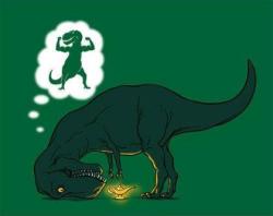 AHAHAHAHAH!  I love me a good T-rex joke!  XD