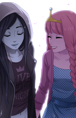 kid-fantastic:  Marceline and Princess Bubblegum.  I always thought these two had an interesting dynamic. It must be tough being friends for, like, 1000 years. 