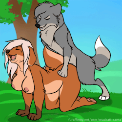  And then I animated - by Machati-samaÂ Chubby dog girl getting bred by a feral wolf.