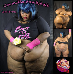 bighotbombshells:  NEW UPDATE!!!! Carmella Bombshell is looking fly and is “Born to Party” in leopard panties and her tiny black bra. Her new set contains 85 photos and 2 videos. Come join the party at http://supersizedbombshells.com/Carmella/index.html