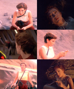 kyranerys:   Kira Nerys in Indiscretion But if you hurt that girl… I promise, I’ll kill you.  Source: Trekcore 