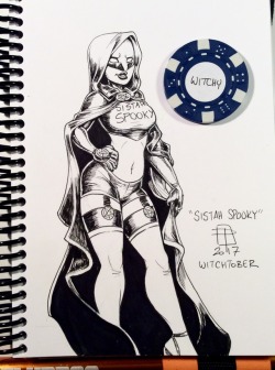 callmepo:  Witchtober day 24: Sister Spooky From Adam Warren’s Empowered