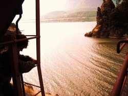 skybernetic:  Took this picture of a friend while riding a canadian grainer by the Columbia River  Wow. gorgeous. Can&rsquo;t wait to ride freight when I get off probation.