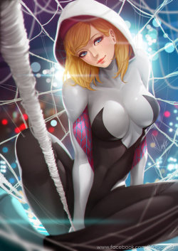 cyberclays:  Spider Gwen - by Magion 02More selected Spider Gwen fan art on my tumblr [here]