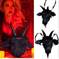 angryyoungandpoordotcom:  AYP has got your goat!  Check out these evil yet cute NEW Goathead #Baphomet Plush Bags by @kreepsville666. Use it as a shoulder bag, backpack, or best plush pillow friend!  #Vegan &amp; Satan friendly - grab yours in store or