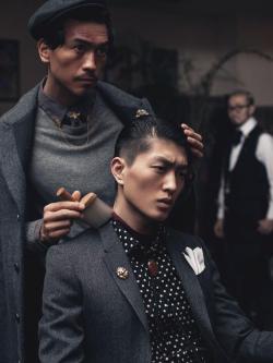 global-fashions:  Jin Dachuan &amp; Rock Ji  Jumbo Tsui (Photographer)