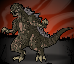  So yeah, had an idea for a Godzilla design.
