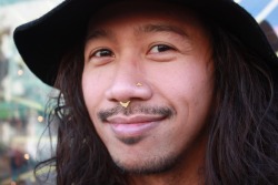 coldsteelpiercing:  this fantastic fella is sportin a 22karat gold septum piece by Forbidden Fruit. that thing is good.  