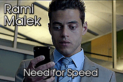 Rami Malek (naked) &amp; Ramón Rodríguez (clothed)                      in “Need for Speed”