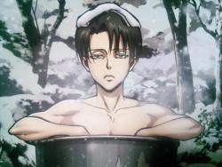  Preview of bathing Levi, Jean, and Eren from Comiket 87&rsquo;s exclusive bathroom merchandise! (Source)  The full image preview was here!