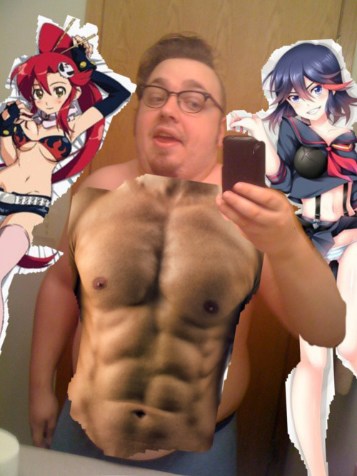 HAI GUYS, DON’T MIND ME I’M JUST SHOWING OFF MY SWEET SIX PACK WHILE HANGING OUT WITH MY GIRLFRIENDS! ALSO I ASSURE YOU THIS IS TOTALLY LEGIT AND STUFF!!1!one!1