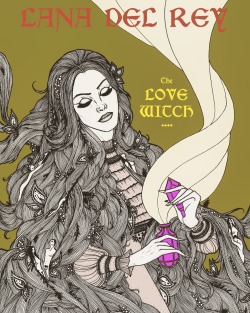 hoganmclaughlin:I created this Lana Del Rey / The Love Witch poster in anticipation for the film’s release.  I was lucky enough to see the film tonight and it is hands down one of my favorite things I’ve ever had the pleasure of seeing.  100% recommended.