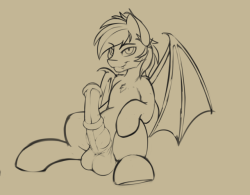 Aaah I should probably upload doodles here some too so people don’t think I’m dead.But yeah. Bat. With a big cock. Coming soon to dashboard near you.