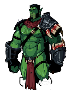 chesschirebacon:Testing a diferent style, and also working on my orc oc concept.
