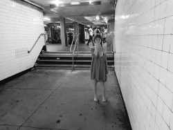 asmallwomanblog:  Looking like a little ragamuffin in the NYC metro. By @s.johannsdottir on Instagram.