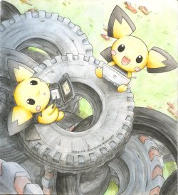 alternative-pokemon-art:  Artist The Pichu Brothers by request. 