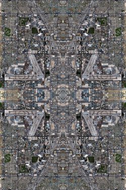 audiovision:  Artist David Thomas Smith stitched together thousands of Google Earth photos to create these Persian rug inspired photos. See more of his work at The Copper House Gallery and see some awesome Google Earth time lapses of Southern California