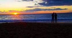 My dad and me  On the beach in Maui Picture taken by Logan Ome 🎶 heheheh by jaslynome