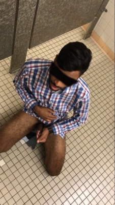 gloryholecam:  Didn’t get off at the cruisy lit so thought I would try the mall/gym public restroom. Damn. This 6'3&quot; mixed race boy with a 9 ½&quot; cock came in and slid it under the stall. We swapped blow jobs that way for a bit, then I got