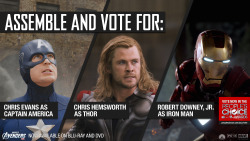 marvelentertainment:  Tomorrow’s your last day to support your favorite heroes by voting for Marvel’s The Avengers for the People’s Choice Awards 2013! Favorite Movie“Marvel’s The Avengers”Favorite Movie ActorRobert Downey, Jr.Favorite Movie