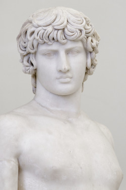 ancientart:  Antinous Farnese, Statue of Antinous. Reelaboration of the 2nd century AD after a Greek original of the Late Classical period, made of marble. Courtesy &amp; currently located at the Naples National Archaeological Museum, Italy. Photo taken