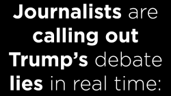 ladyshinga:  mediamattersforamerica:  Trump is straight up lying, and journalists are calling him out.  Thank you to all journalists that still do what journalists should be doing 