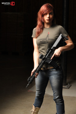 weaponoutfitters:  The old intern with a West Coast Armory employee’s rifle