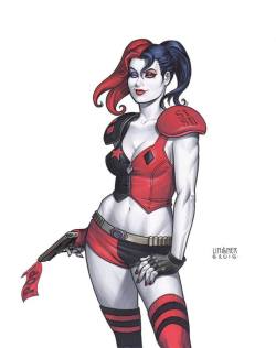 comic-book-ladies:  Harley Quinn by Joseph Michael Linsner