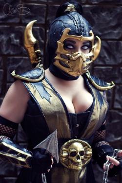 bethany-maddock:  bestofcosplay:  Scorpion - Mortal Kombat cosplayparadise.net  That’s meeee! Please credit. Photography is by AshB Images.  Remember kids… when in doubt there is a beautiful tool called google! &ldquo;Female scorpion cosplay&rdquo;