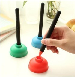 coolfeelgift:  Plunger Sucker Pen Holder With Pen http://www.feelgift.com/plunger-sucker-pen-holder-with-pen