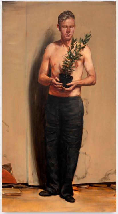 thunderstruck9:Michaël Borremans (Belgian, b. 1963), The Laurel, 2019. Oil on canvas, 240 x 130 cm.