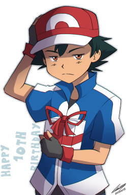 crosspistols:  According to Takeshi Shudo’s novels, Ash’s birthday is May 22nd! So today is Ash’s 10th birthday, it will always be his 10th birthday, and it’s been his 10th birthday for the past 18 years…( ͡° ͜ʖ ͡°)  