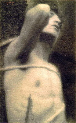 King-Without-A-Castle:  Fred Holland Day - Saint Sebastian Tied To Tree With Rope,