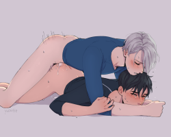 yuckittie:    Anonymous said: hello your art is great! can you draw more nsfw victuuri please?*nods my head really fast*