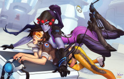 futanariobsession:  Widowmaker fucking Tracer in the ass by Vintem and InCase See more shemale and futanari hentai at Futanari Obsession 