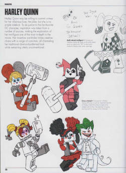 ginzbot:Concept art and models of Harley Quinn from the LEGO Batman “The Making of the Movie” Book!