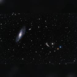 A View Toward M106 #nasa #apod #messier106 #m106 #spiralgalaxy #ngc4258 #canesii #canes2 #galaxygroup #ngc4217 #constellation #canesvenatici #interstellar #intergalactic #universe  #space #science #astronomy