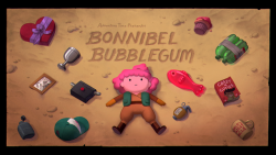 Bonnibel Bubblegum - title carddesigned by Hanna K Nyströmpainted by Joy Angpremieres Sunday, September 17th at 7:45/6:45c on Cartoon Network