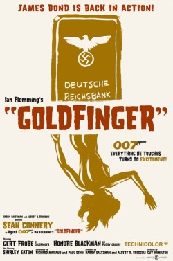 thepostermovement:  Goldfinger by Jason Chalker