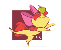 fluttershythekind: Apple Balancing  Looks like we have a new challenger for the title of Apple Balancing Champion ^__^ Good luck Apple Bloom!  This was a request from @days-of-ash! Thanks for the inspiration Ash ^_^ Hope you’re all having a super lovely