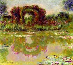 lonequixote:Rose Arches at Giverny ~ Claude Monet