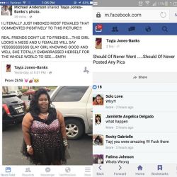 afatblackfairy:  flyandfamousblackgirls:  Credit to Amiyah Scott for bringing attention to this. The young lady deactivated her facebook due the cyberbullying for going to prom and getting dolled up and the fact that she got compliments made idiots attack