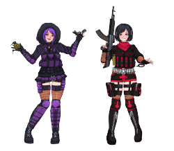 barbariank:  This is my two main in APB reloaded, a game that you’s love and hate at the same time to a point that it’s funnyThe purple one is my criminal and the other one is my main main the Enforcer As it’s fun to draw i’m going to do each
