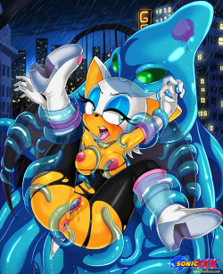 therealshadman:  Rouge The Bat Vs Chaos Part of the Sonic XXX series I did a while back over on Shadbase, go see more of Rouge and friends there.   &lt; |D’‘‘‘‘