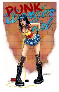 pinuparena:  &ldquo;Wonder Girl goes punk&rdquo; by Gene Gonzales