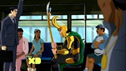 thorkizilla:  This is it.  This is the pinnacle of nerdom.  This is the greatest height of nerdery that has ever been reached before.Peter in Loki’s body on a bus downtown to the real Loki and making an excuse that he’s going to a comic convention.Never