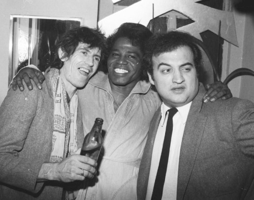 davidhudson:  James Brown, May 3, 1933 – December 25, 2006.With Keith Richards and John Belushi.