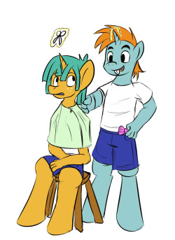 Stream Doodle Request, Snips cutting Snail&rsquo;s hair.